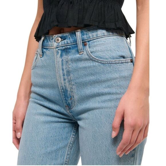 Abercrombie & Fitch 90’s Straight Ultra High Rise Jeans Sz 4 - Picture 4 of 8